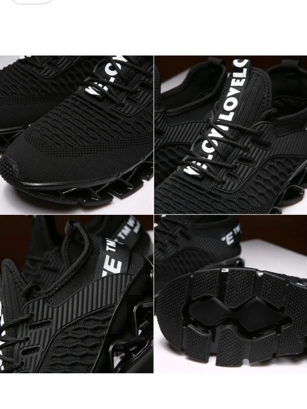 NWOT Chopben Men's Running Shoes Blade Fashion Athletic Sneakers black Size 41